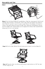 Preview for 4 page of Atleisure 5PC Swivel Dining Set FRN-102030 Assembly & Care Instructions