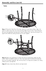 Preview for 5 page of Atleisure 5PC Swivel Dining Set FRN-102030 Assembly & Care Instructions