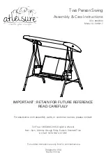 Предварительный просмотр 1 страницы Atleisure 9022334 Assembly & Care Instructions