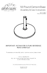 Preview for 1 page of Atleisure BSE-M64845 Assembly & Care Instructions