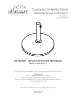 Preview for 1 page of Atleisure M51776 Assembly & Care Instructions