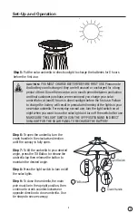 Предварительный просмотр 4 страницы Atleisure Seasons Sentry UMB-618749T Assembly, Care And Use Manual