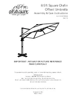 Preview for 1 page of Atleisure UMB-952590 Assembly & Care Instructions