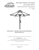 Preview for 1 page of Atleisure UMB-952600 Assembly & Care Instructions