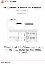 Preview for 1 page of Atlona AT-HD-1600-SL User Manual