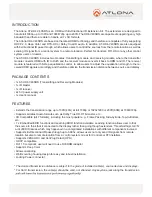 Preview for 3 page of Atlona AT-HD4-V40SRS User Manual