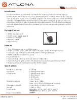 Preview for 3 page of Atlona AT-HD4-V42 User Manual