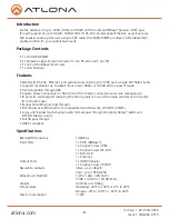 Preview for 3 page of Atlona AT-HDRX-RSNET User Manual