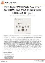 Atlona AT-HDVS-150-TX-WP Installation Manual preview