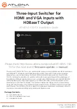 Atlona AT-HDVS-150-TX Installation Manual preview