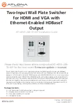 Preview for 1 page of Atlona AT-HDVS-200-TX-WP Installation Manual