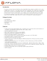 Preview for 3 page of Atlona AT-LINE-PRO4-GEN2 User Manual