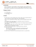 Preview for 3 page of Atlona AT-PA100-G2 User Manual