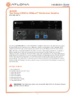 Preview for 1 page of Atlona AT-UHD-CAT-2 Installation Manual