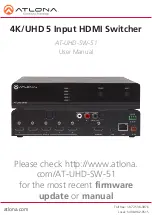 Preview for 1 page of Atlona AT-UHD-SW-51 User Manual