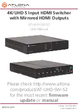 Atlona AT-UHD-SW-52 User Manual предпросмотр