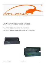 Atlona AT-VGA0801 TO AT-VGA9601 User Manual предпросмотр