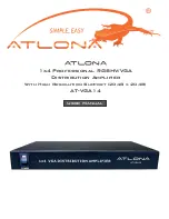 Atlona AT-VGA14 User Manual preview