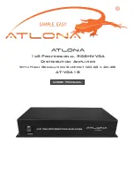 Atlona AT-VGA18 User Manual preview