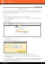 Preview for 20 page of Atlona Omega AT-OME-ST31 Manuals