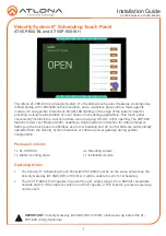 Atlona Velocity System AT-VSP-800-BL Installation Manual preview
