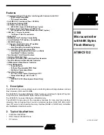 Preview for 1 page of Atmel AT89C5132 Specification Sheet