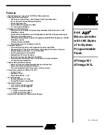 Preview for 1 page of Atmel ATmega161 Manual