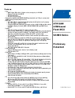 Preview for 1 page of Atmel SAM4S Series Preliminary Data Sheet