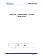 Предварительный просмотр 1 страницы Atmel SAMA5D3 Xplained Test Software Usage Manual