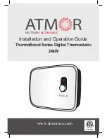 Atmor thermoboost series Installation And Operation Manual preview