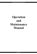 Preview for 1 page of Atmos A85 Operation And Maintenance Manual