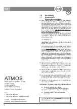 Предварительный просмотр 4 страницы Atmos Record 55 Operating Instructions Manual