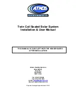 Atmos Twin Coil Sealed Solar System Installation & User Manual preview