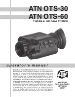 Preview for 1 page of ATN OTS-30 Operator'S Manual