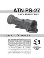 ATN PS-27 Operator'S Manual предпросмотр