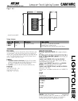 Preview for 1 page of Atom Lytespan CAMWRC Specifications