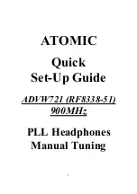 Atomic ADVW721 Quick Setup Manual предпросмотр