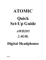 Atomic AWD205 Quick Setup Manual preview