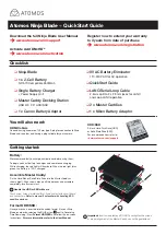 Preview for 1 page of Atomos Ninja Blade Quick Start Manual