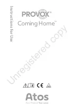 Предварительный просмотр 1 страницы Atos Medical Provox Coming Home Instructions For Use Manual