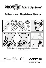 Atos Medical Provox HME System Cassette Patient'S And Physician'S Manual preview