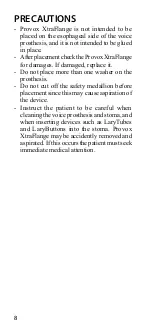 Предварительный просмотр 8 страницы Atos Medical Provox XtraFlange Manual