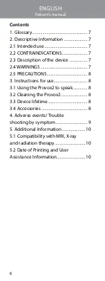 Предварительный просмотр 6 страницы Atos PROVOX 2 Instructions For Use Manual