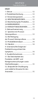 Предварительный просмотр 11 страницы Atos PROVOX 2 Instructions For Use Manual