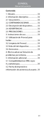 Предварительный просмотр 31 страницы Atos PROVOX 2 Instructions For Use Manual