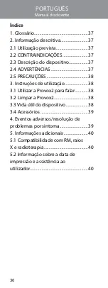 Предварительный просмотр 36 страницы Atos PROVOX 2 Instructions For Use Manual