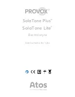 Atos PROVOX Electrolarynx SolaTone Lite Instructions For Use Manual предпросмотр