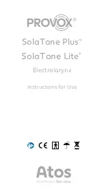 Preview for 1 page of Atos PROVOX SolaTone Lite Instructions For Use Manual