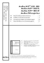 Preview for 1 page of Atra Atraflam 16/9eme 600 Installation, Use And Maintenance Instructions