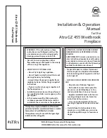 Atra GZ 455 Westbrook Installation & Operation Manual preview